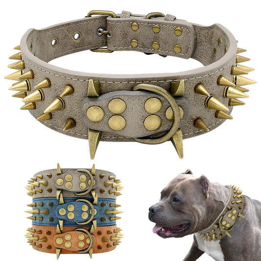 Leather Spiked/Studded Dog Collar