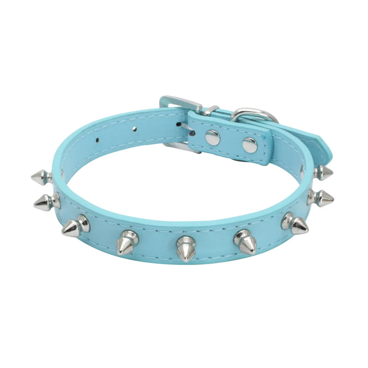 Dog Collar Leather Spiked Studded Collars