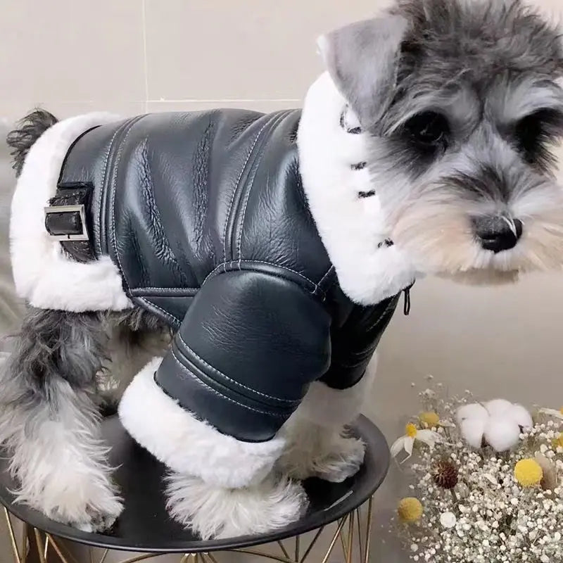 Leather Dog Motorcycle Jacket