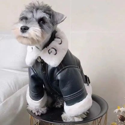 Leather Dog Motorcycle Jacket